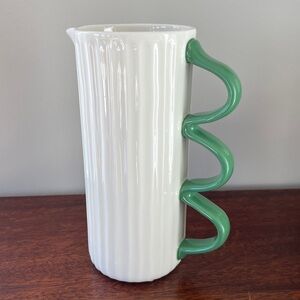 kate spade new york x Target ceramic white green pitcher NWT